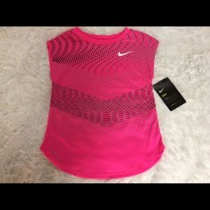 Nike Dri Fit Sleeveless Hot Pink Crew Neck Top